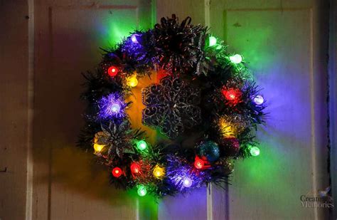 How to make an easy DIY Lighted Christmas Wreath for under $20