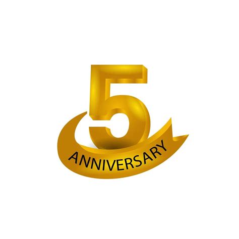 Gold 5th Corporate Anniversary Emblem 1237115 Vector Art at Vecteezy