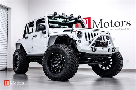 2015 Jeep Wrangler Unlimited Sport | Bright White / Custom Leather ...