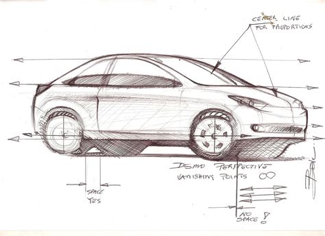 Car Sketch Tutorial at PaintingValley.com | Explore collection of Car ...