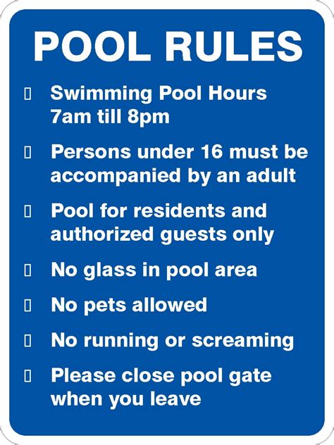 POOL RULES v2 | Discount Safety Signs Australia