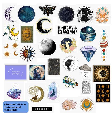 'Celestial Sticker Pack' Sticker by Lauren53103 #printable #stickers # ...