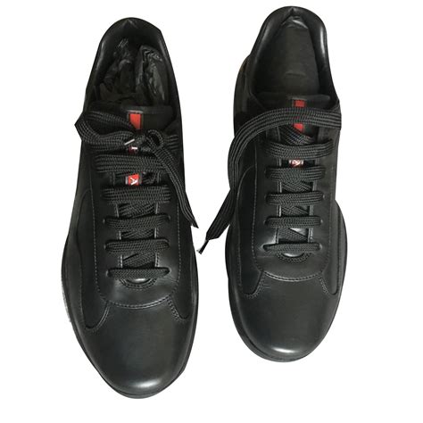 Prada shoes new Black Leather ref.76887 - Joli Closet