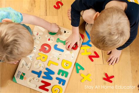 5 Easy Preschool Alphabet Activities from One Alphabet Puzzle