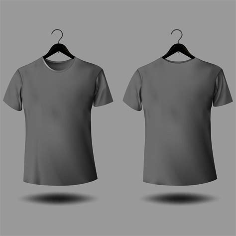 grey t-shirt mockup, t shirt with short sleeves Free Vector 11867977 ...