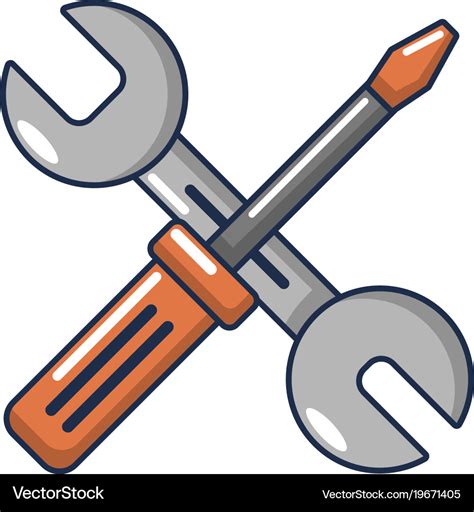 Tools repair icon cartoon style Royalty Free Vector Image