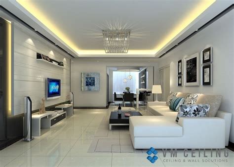 Living Room Ceiling - VM False Ceiling Singapore Partition Wall Contractor