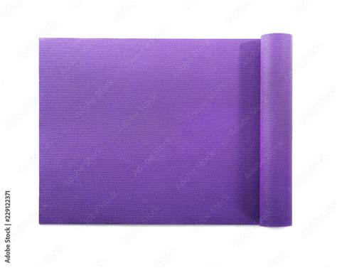 Color yoga mat on white background Stock Photo | Adobe Stock