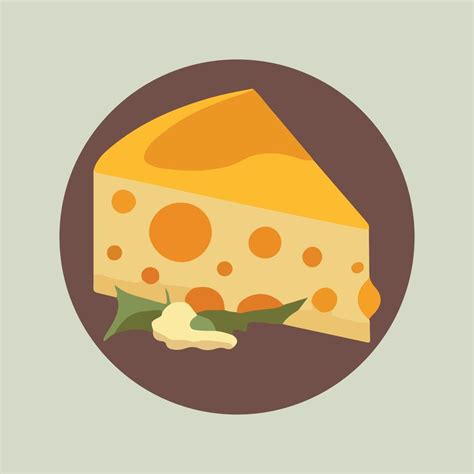 Queso Dibujos Animados Estilo Plano Vector Ilustración 21556418 Vector