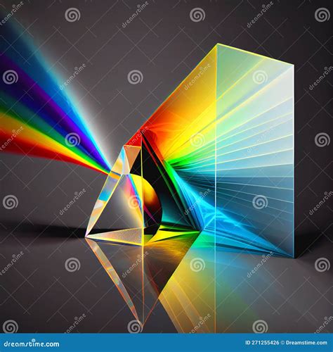 Prism Refraction Cartoon Vector | CartoonDealer.com #12373347