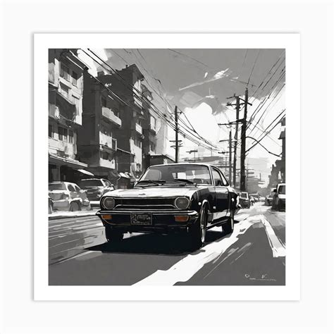 Car On The Street 2 Art Print by Pat4U - Fy