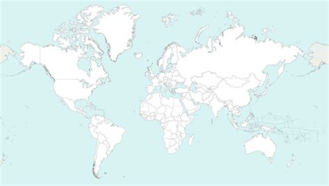 Highly detailed blank World Map vector illustration. Editable and ...