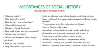 Sources of social history | PPT