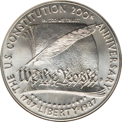 Value of 1987 $1 Constitution Silver Coin | Sell Coins