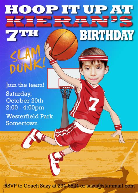 Basketball Birthday Party Invitation Personalized With Your - Etsy