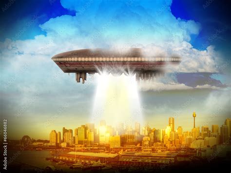 Alien Planet sci-fi scene. Artist's Rendition. Stock Illustration ...