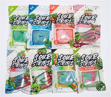 Amazon.com : Sour Strips Variety Pack (8 pack) with 8 Different Flavors ...