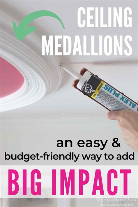 How to Install Ceiling Medallions - The Heathered Nest