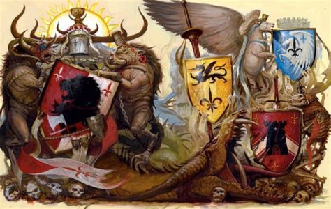 Bretonnian Heraldry | Warhammer fantasy battle, Heraldry, Fantasy battle