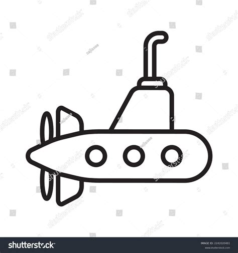 Submarine Icon Vector Illustration Logo Design Stock Vector (Royalty ...