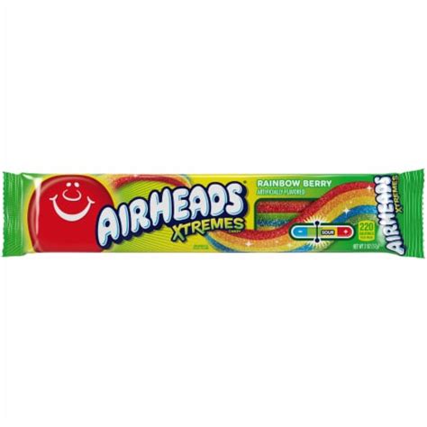 Airheads Xtremes Sweetly Sour Rainbow Berry Flavor Candy Belts, 2 oz ...