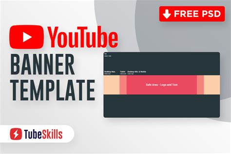 YouTube Banner Template PSD (FREE Download) - Tubeskills