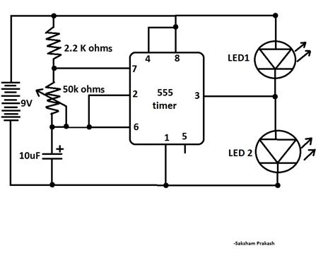 Simple Flasher Circuit Diagram Simple Light Flasher Circuit