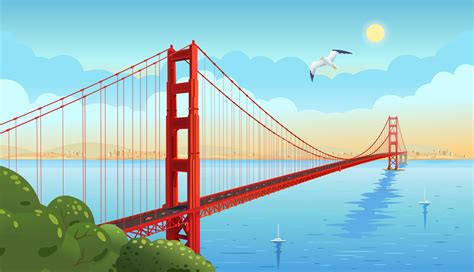 Golden Gate Bridge Vector Art, Icons, and Graphics for Free Download