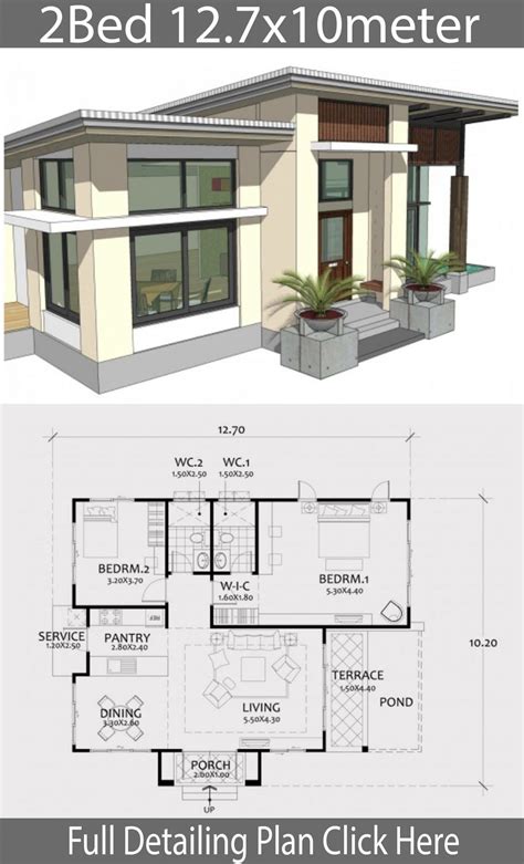 Modern Small Simple 2 Bedroom House Plans - img-weed