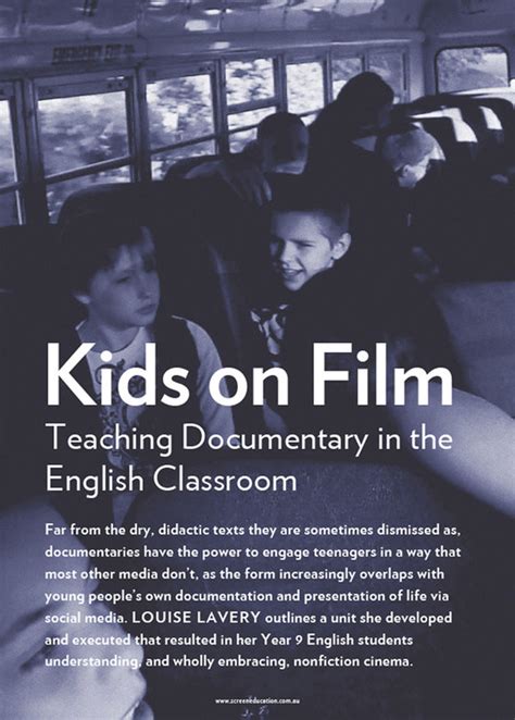 Kids on Film: Teaching Documentary in the English Classroom - The ...