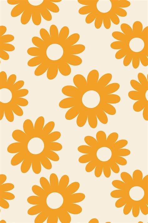 Retro floral Wallpaper - Peel and Stick or Non-Pasted