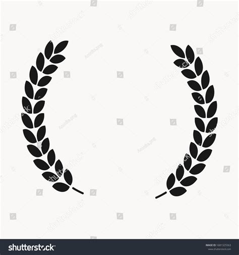 Laurel Leaf Border Graphic Design Logo Stock Vector (Royalty Free ...