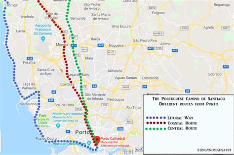 The 3 routes of the Portuguese Camino from Porto - STINGY NOMADS