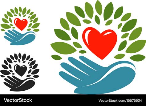 Ecology environmental protection logo or label Vector Image