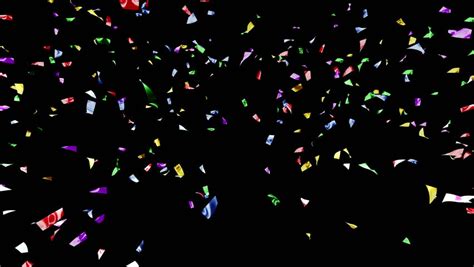 Confetti - 4K - Long - 120 Fps. Colorful Confetti Falling Slowly Over A ...