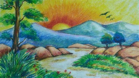 Beautiful Scenery Easy Nature Drawing For Kids - Ininja Thoughts