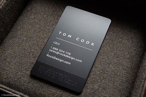 Luxury Black Metal Business Cards