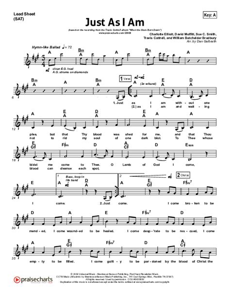 Just As I Am Sheet Music PDF (Travis Cottrell) - PraiseCharts