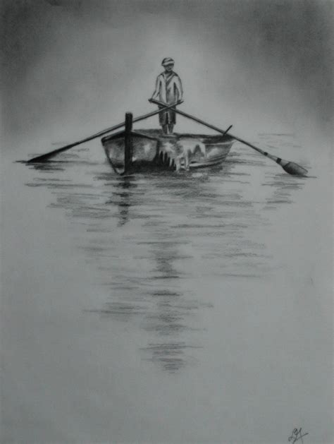 Row Boat Sketch at PaintingValley.com | Explore collection of Row Boat ...