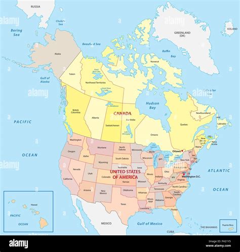 North america map hi-res stock photography and images - Alamy