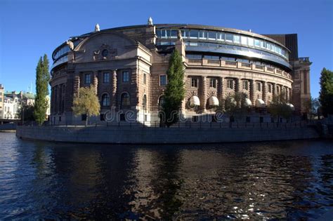 Swedish Parliament Building Stock Photo - Image of landmark ...