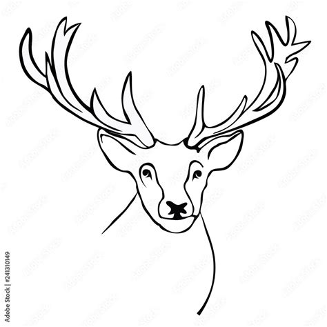 Elk Face Outline