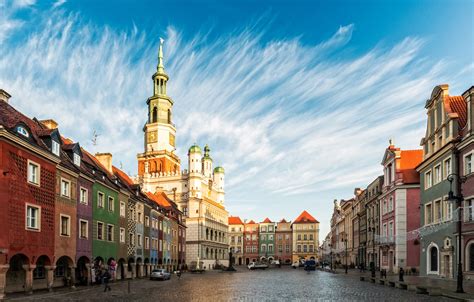 Wallpaper the sky, building, home, area, Poland, Poland, Poznan, Old ...