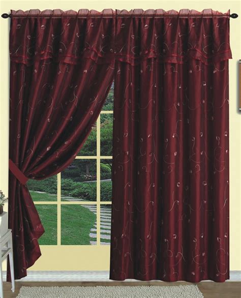 Burgundy Curtains for Living Room