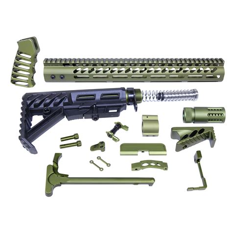 AR-15 Green Anodized Full Rifle Parts Kit | Veriforce Tactical