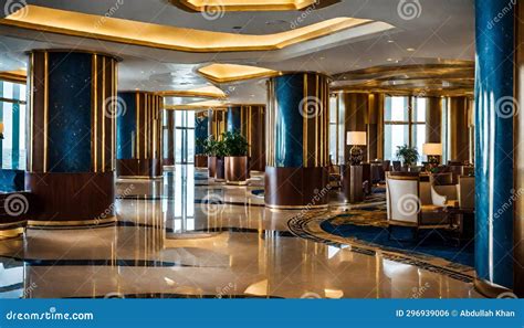 Burj Al Arab lobby stock illustration. Illustration of flooring - 296939006