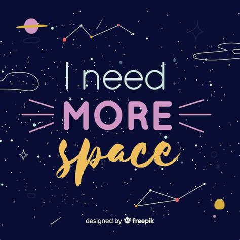 Free Vector | Galaxy background and quote design