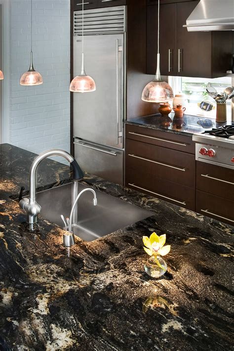 36+ Fabulous Black Granite Kitchen Countertops Design Ideas