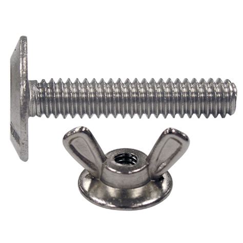 Stainless Combo Sidewalk Bolt & Washered Wing Nut Combo Pack | Package ...