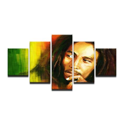 5 piece canvas art New Bob Marley HD Canvas Painting Wall Art Game ...